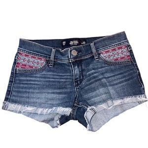 Hollister low waisted jean shorts!